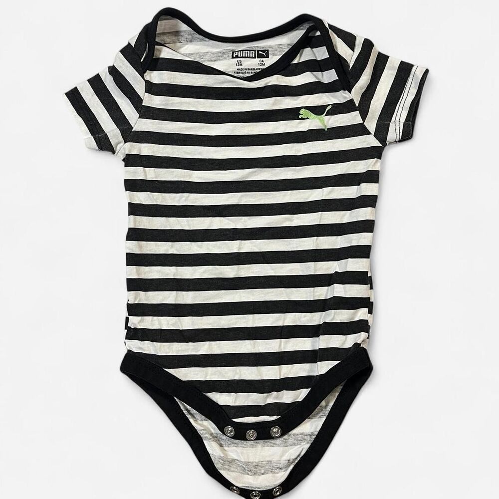 Puma Black and White Sleepsuits-babygrows